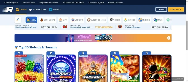 Captura de pantalla original de Apuesta Viva del catálogo de juegos de RushBet.mx