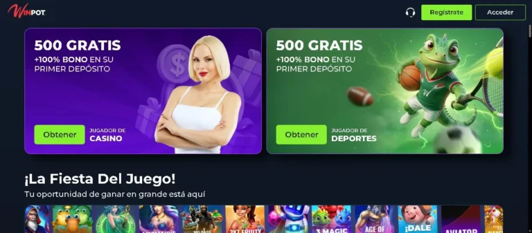 Captura de pantalla original de Apuesta Viva de la página de inicio de Winpot.mx