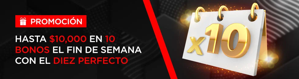 Banner promocional oficial de Caliente.mx para Diez Perfecto