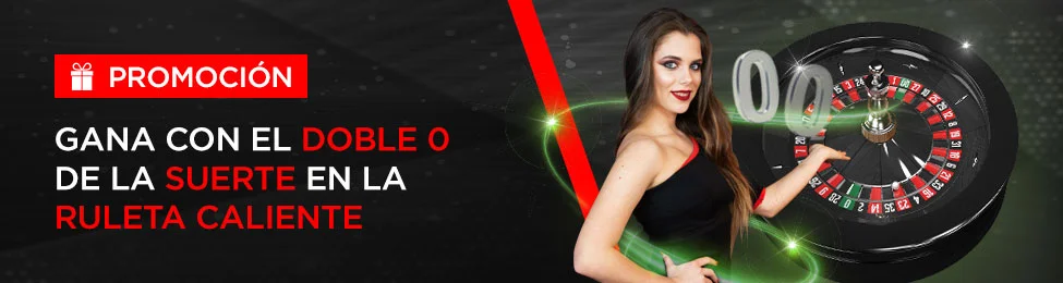 Banner promocional oficial de Caliente.mx para Doble 0 de la Suerte